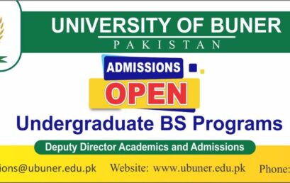 Important Announcement. Deadline for the submission of Application forms for admissions in Undergraduate BS Programs Extended till Thursday 20th October 2022.